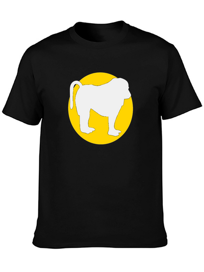 Monkey Graphic T-Shirt - Round Circle Design