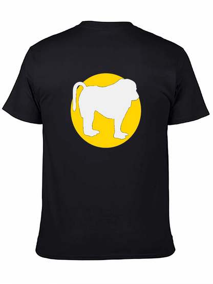 Monkey Graphic T-Shirt - Round Circle Design