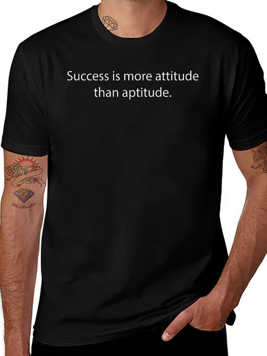 Attitude Over Aptitude Graphic Tee - Black