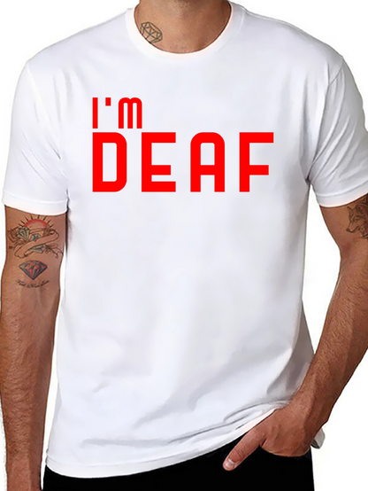 Im Deaf T-Shirt - Bold Red Graphic Tee