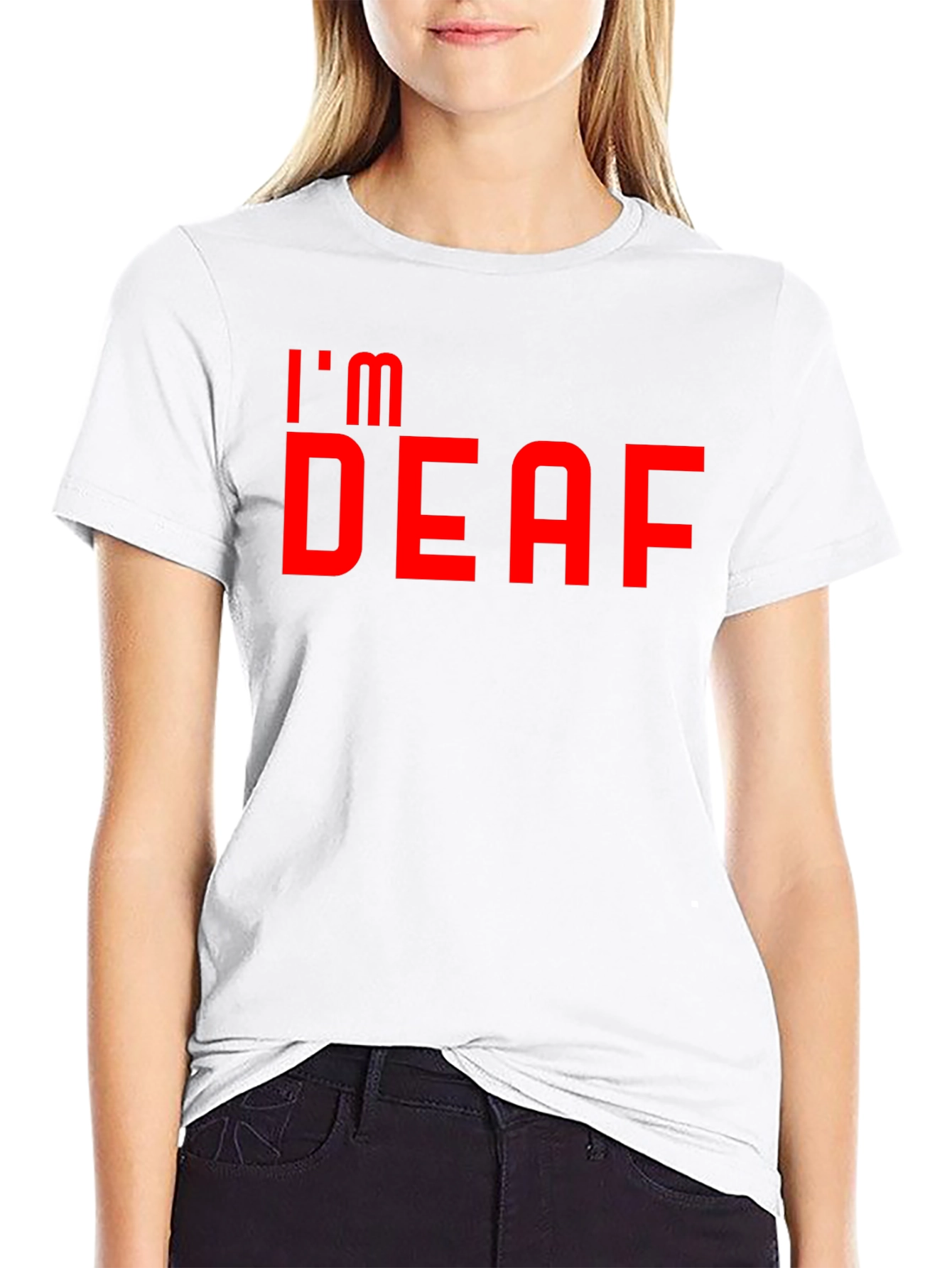 Im Deaf T-Shirt - Bold Red Graphic Tee