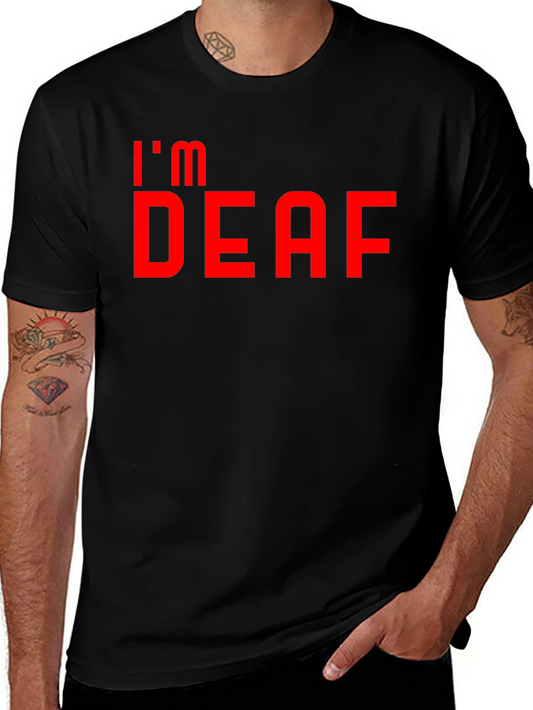 Im Deaf T-Shirt - Bold Red Graphic Tee