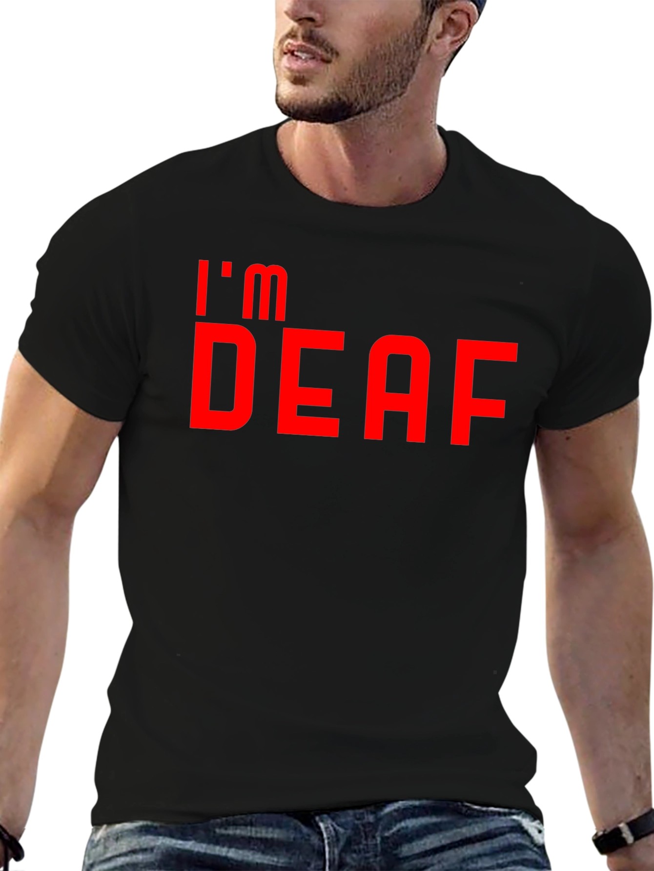 Im Deaf T-Shirt - Bold Red Graphic Tee