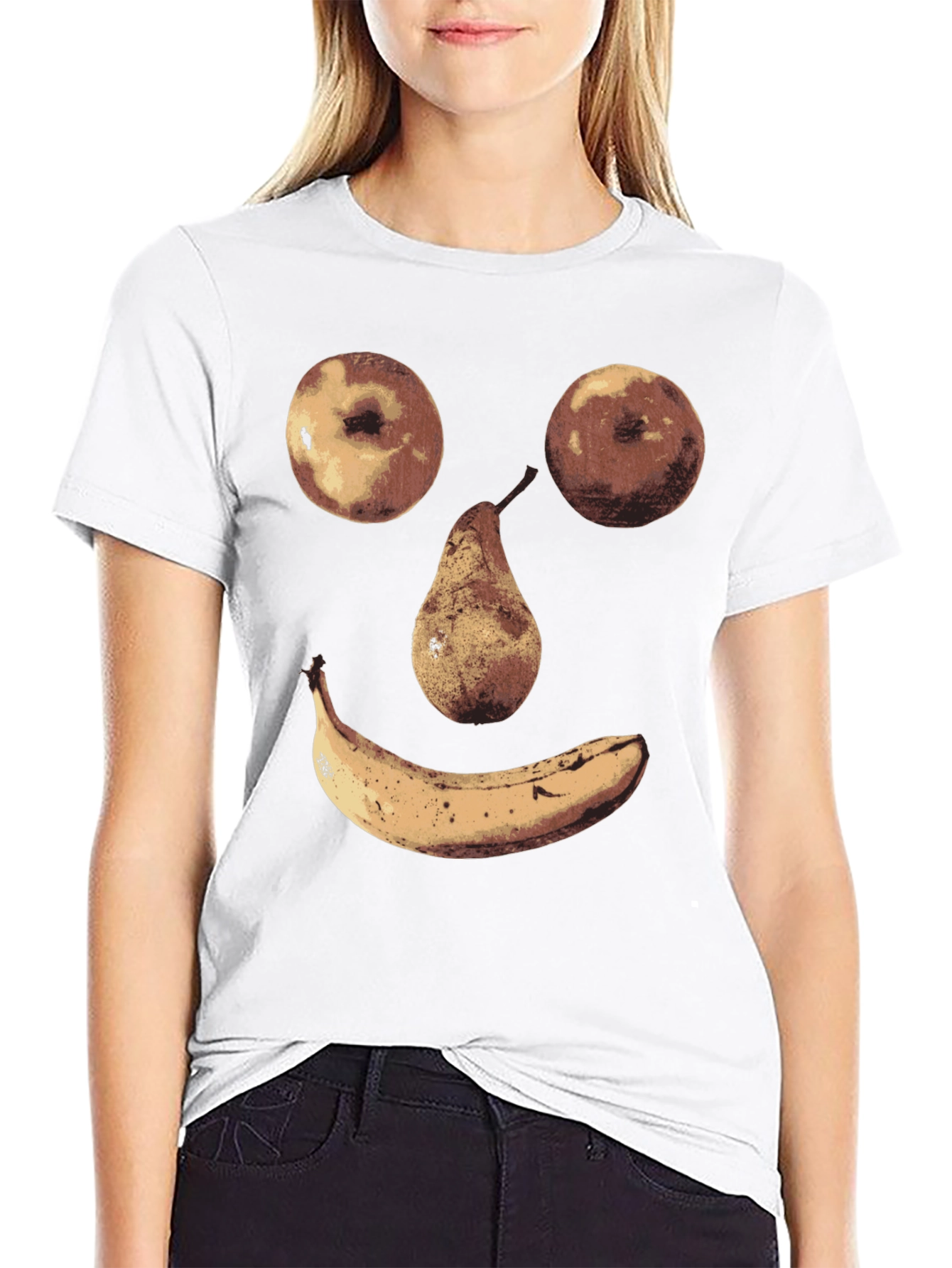 Fruit Face Graphic Tee - Unique Humor Shirt