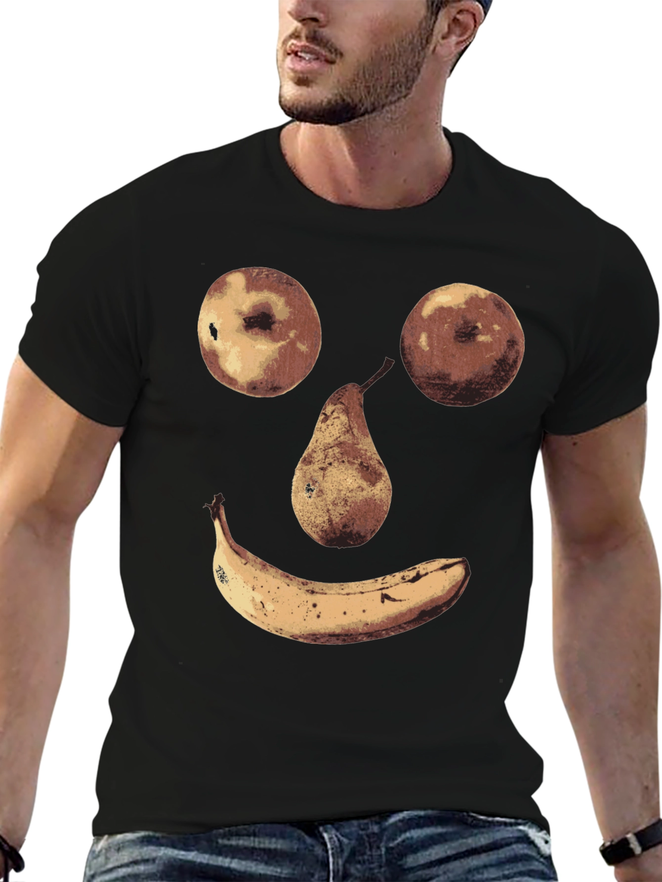 Fruit Face Graphic Tee - Unique Humor Shirt