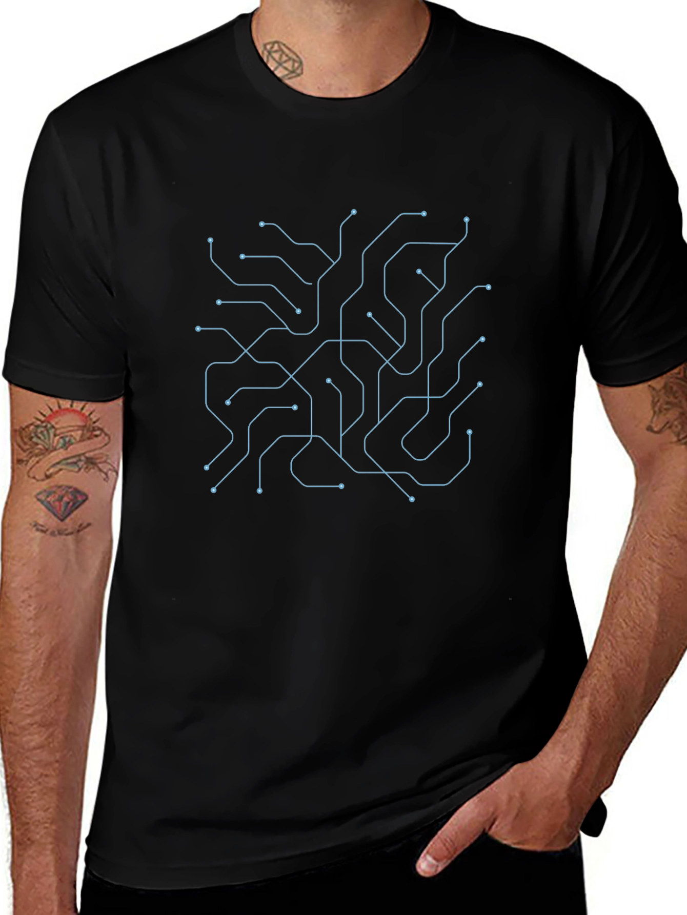 Circuit Board Graphic Tee - Modern Tech Style