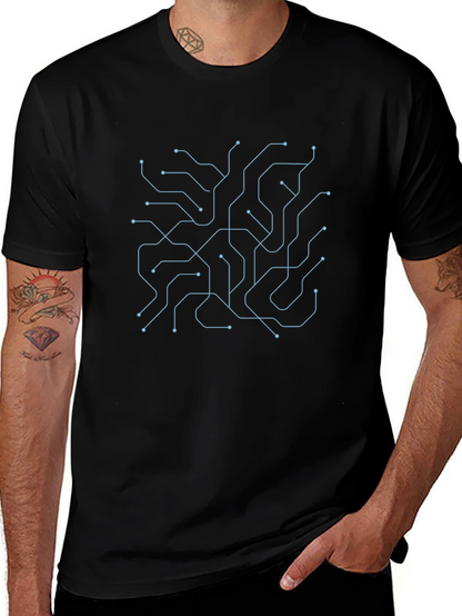 Circuit Board Graphic Tee - Modern Tech Style