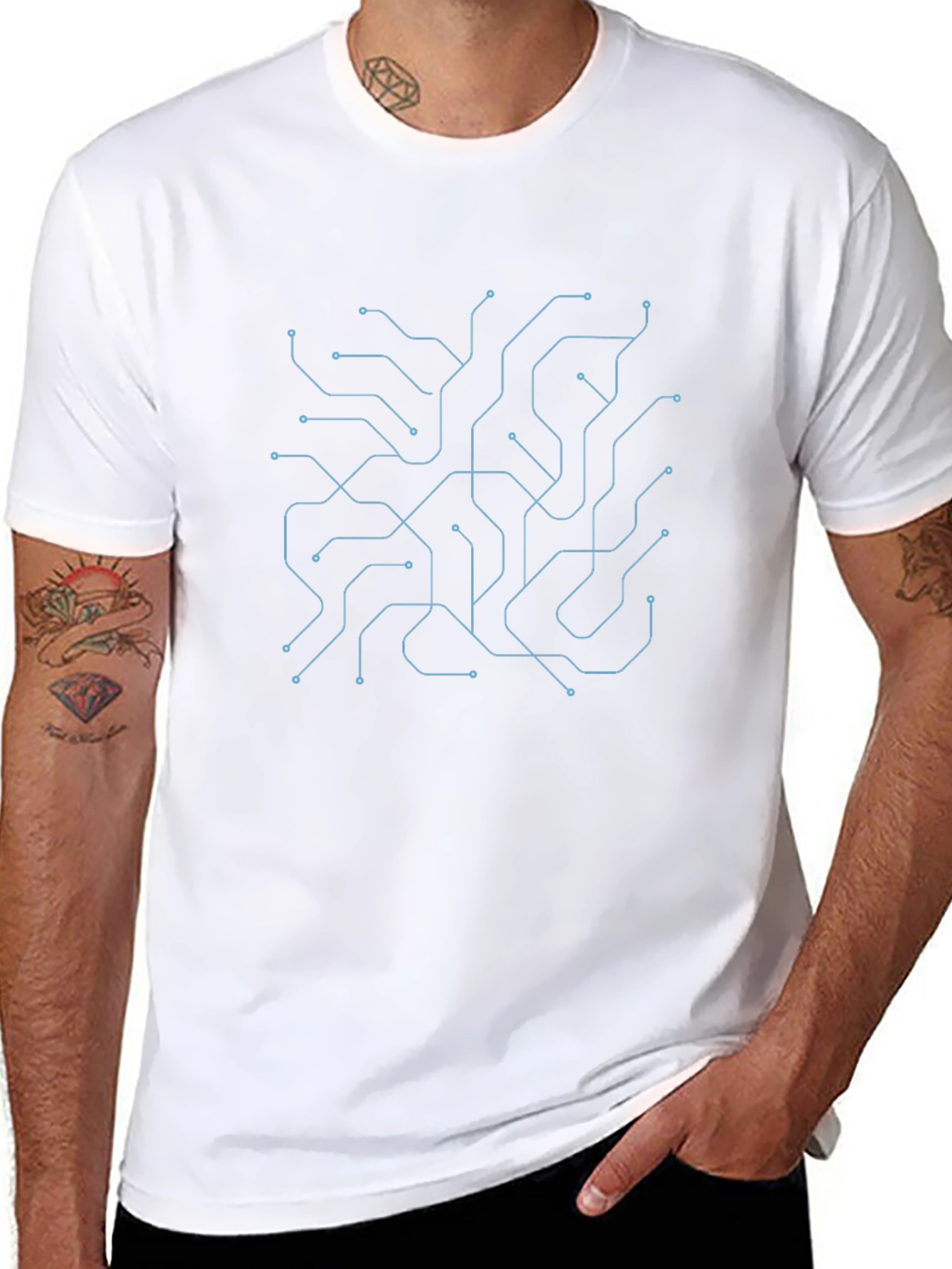 Circuit Board Graphic Tee - Modern Tech Style