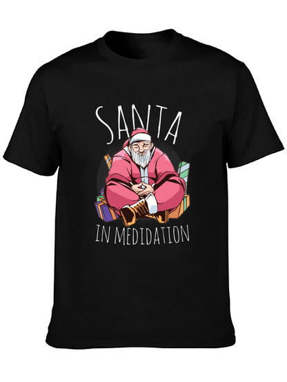 Santa in Meditation Graphic Tee - Holiday Zen