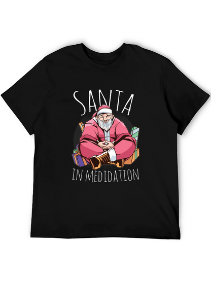 Santa in Meditation Graphic Tee - Holiday Zen