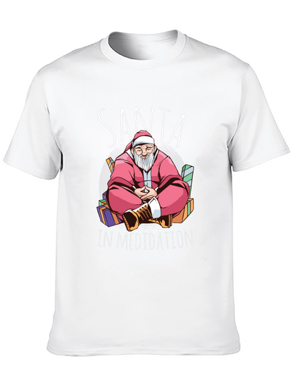 Santa in Meditation Graphic Tee - Holiday Zen