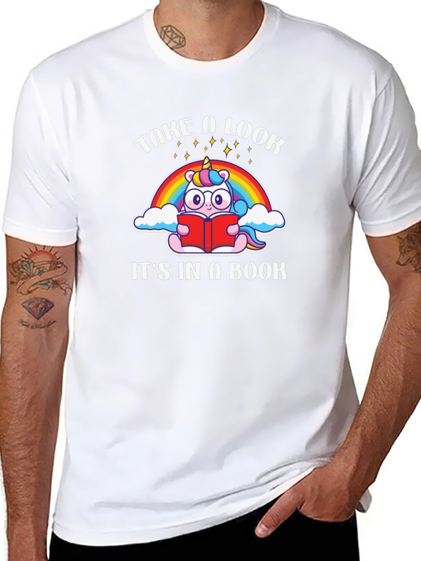 Unicorn Reading Book T-Shirt