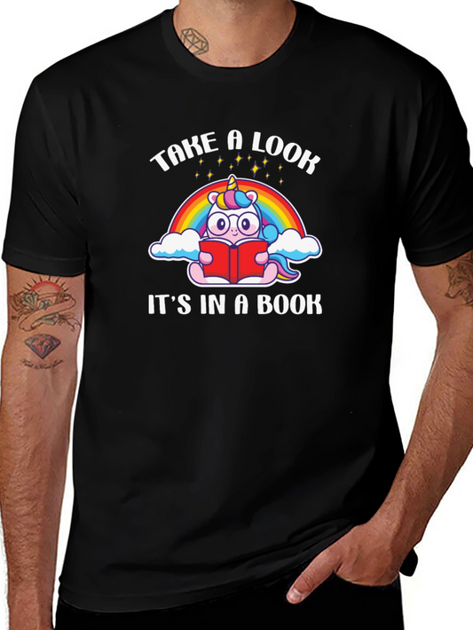 Unicorn Reading Book T-Shirt