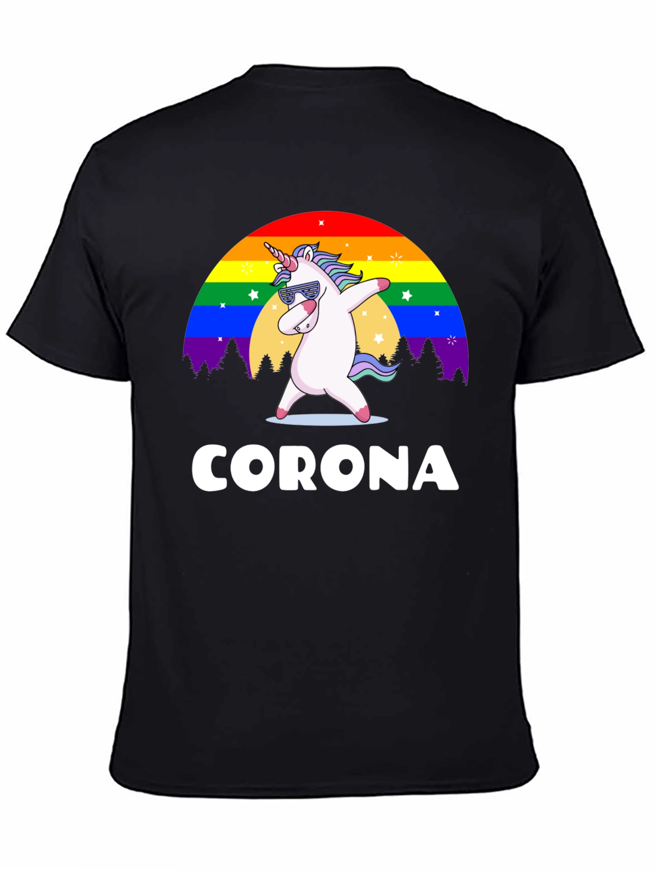 Unicorn Rainbow Corona T-Shirt