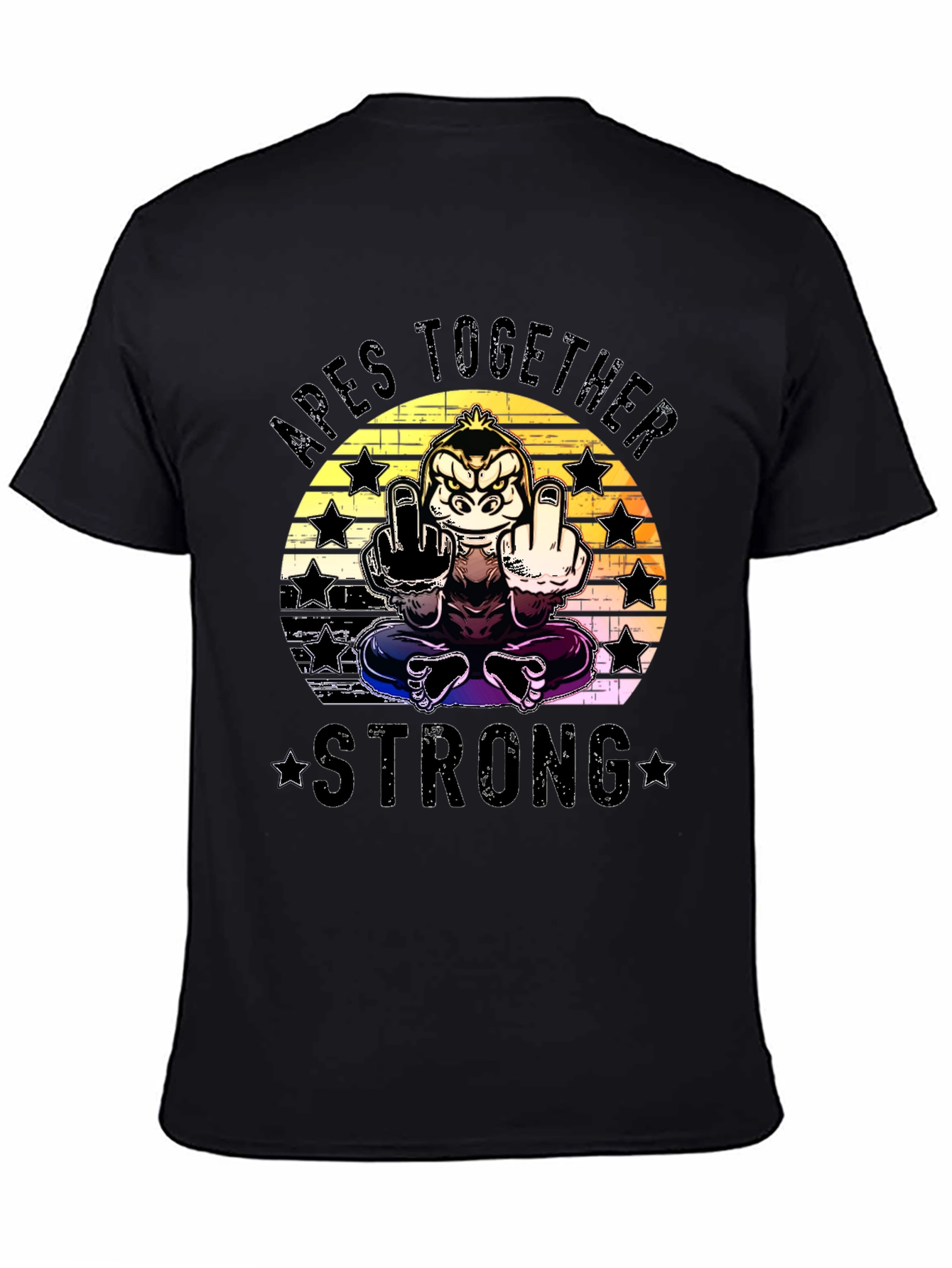 Apes Together Strong Graphic T-Shirt - Black