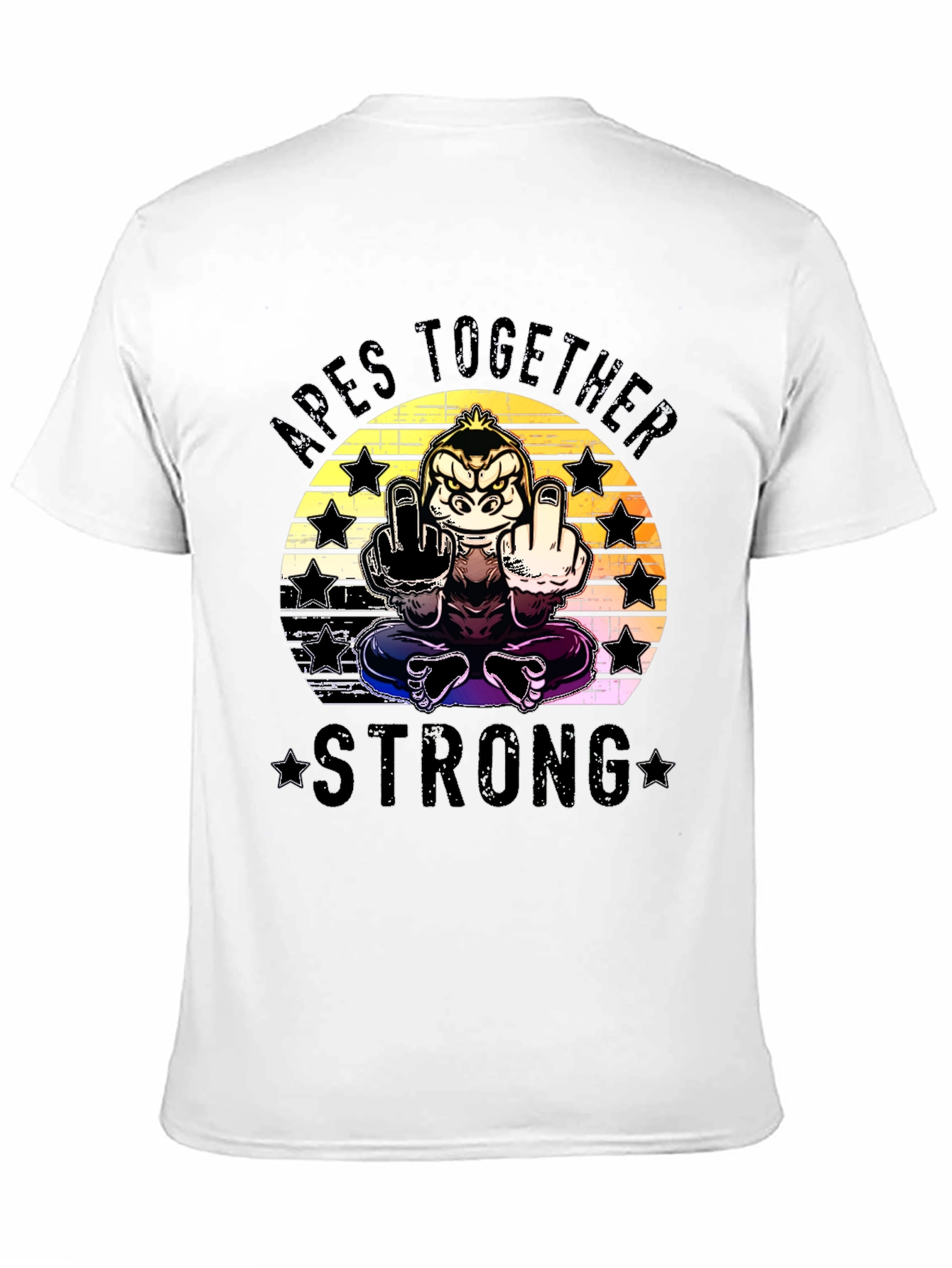 Apes Together Strong Graphic T-Shirt - Black