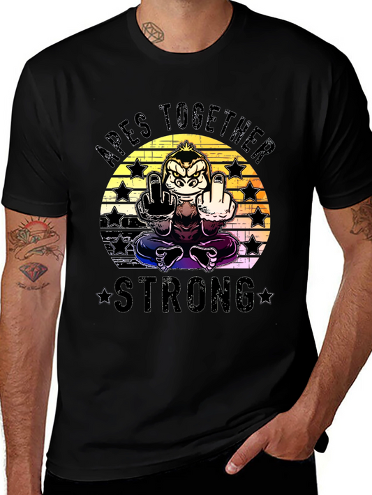 Apes Together Strong Graphic T-Shirt - Black