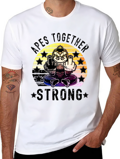 Apes Together Strong Graphic T-Shirt - Black