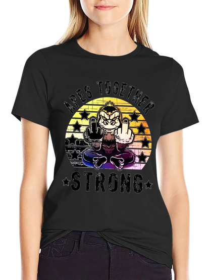 Apes Together Strong Graphic T-Shirt - Black