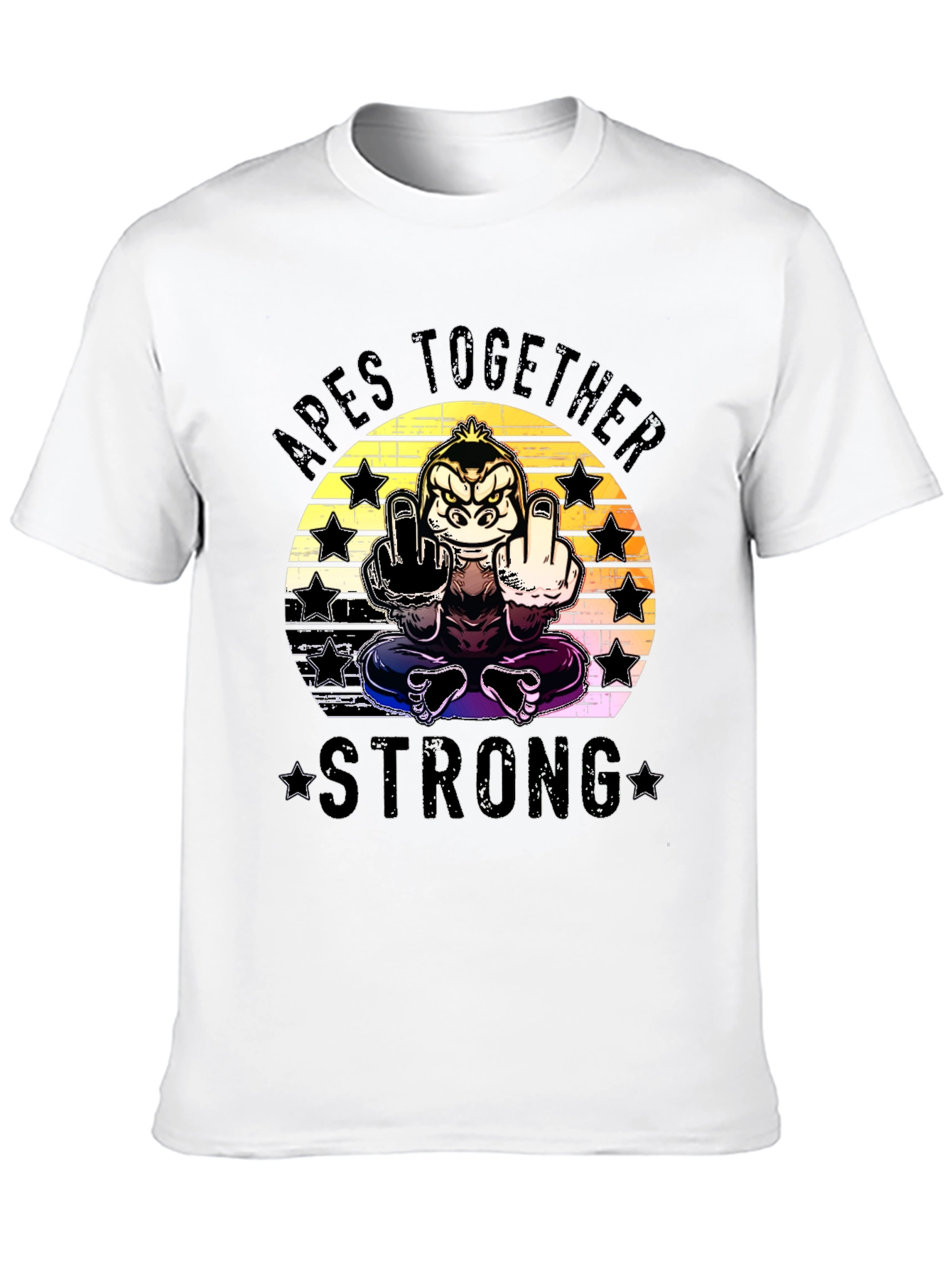 Apes Together Strong Graphic T-Shirt - Black