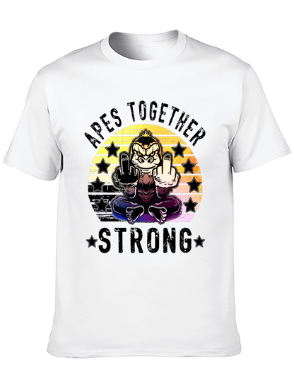 Apes Together Strong Graphic T-Shirt - Black
