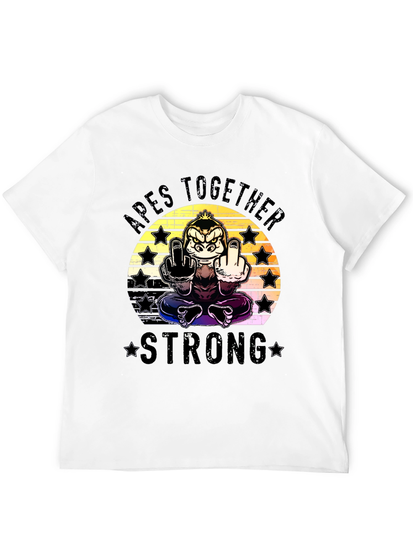 Apes Together Strong Graphic T-Shirt - Black