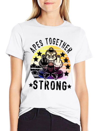 Apes Together Strong Graphic T-Shirt - Black