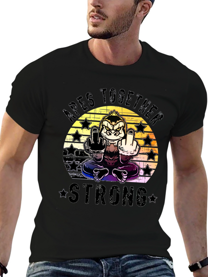 Apes Together Strong Graphic T-Shirt - Black