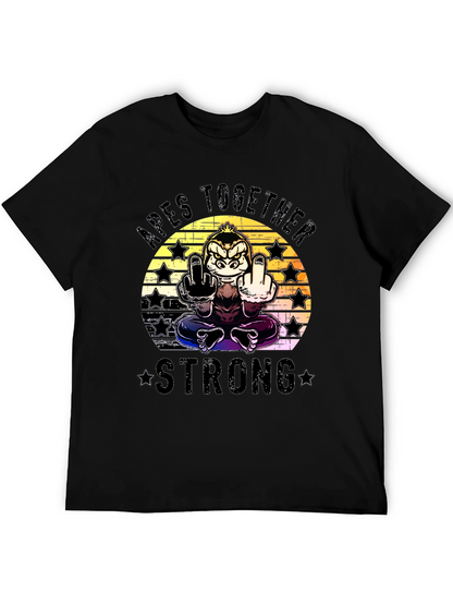 Apes Together Strong Graphic T-Shirt - Black