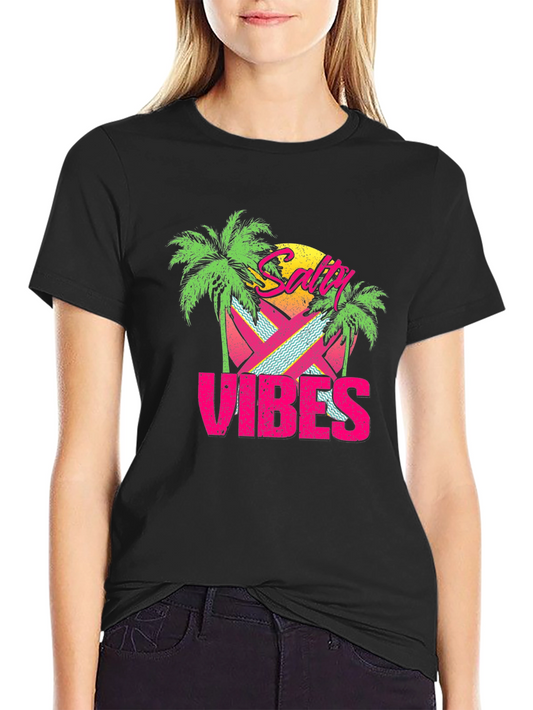 Salty Vibes Retro Graphic T-Shirt