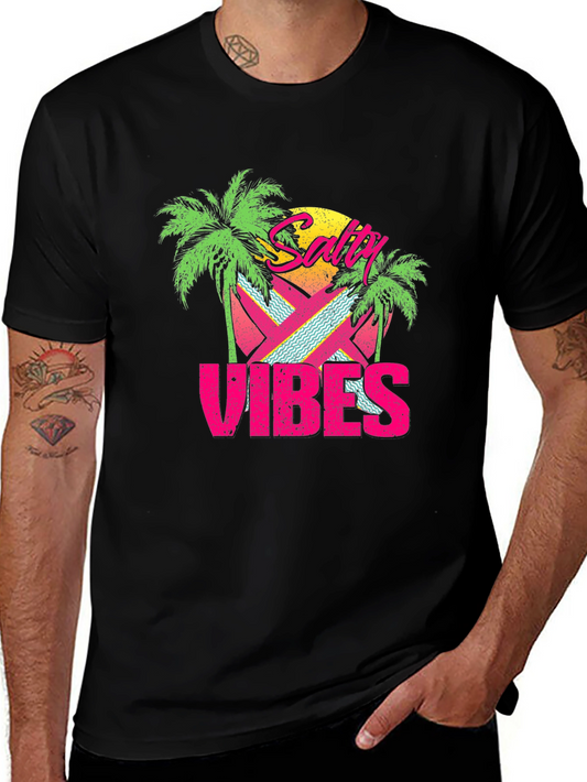 Salty Vibes Retro Graphic T-Shirt