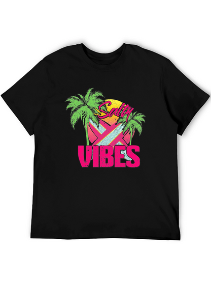 Salty Vibes Retro Graphic T-Shirt