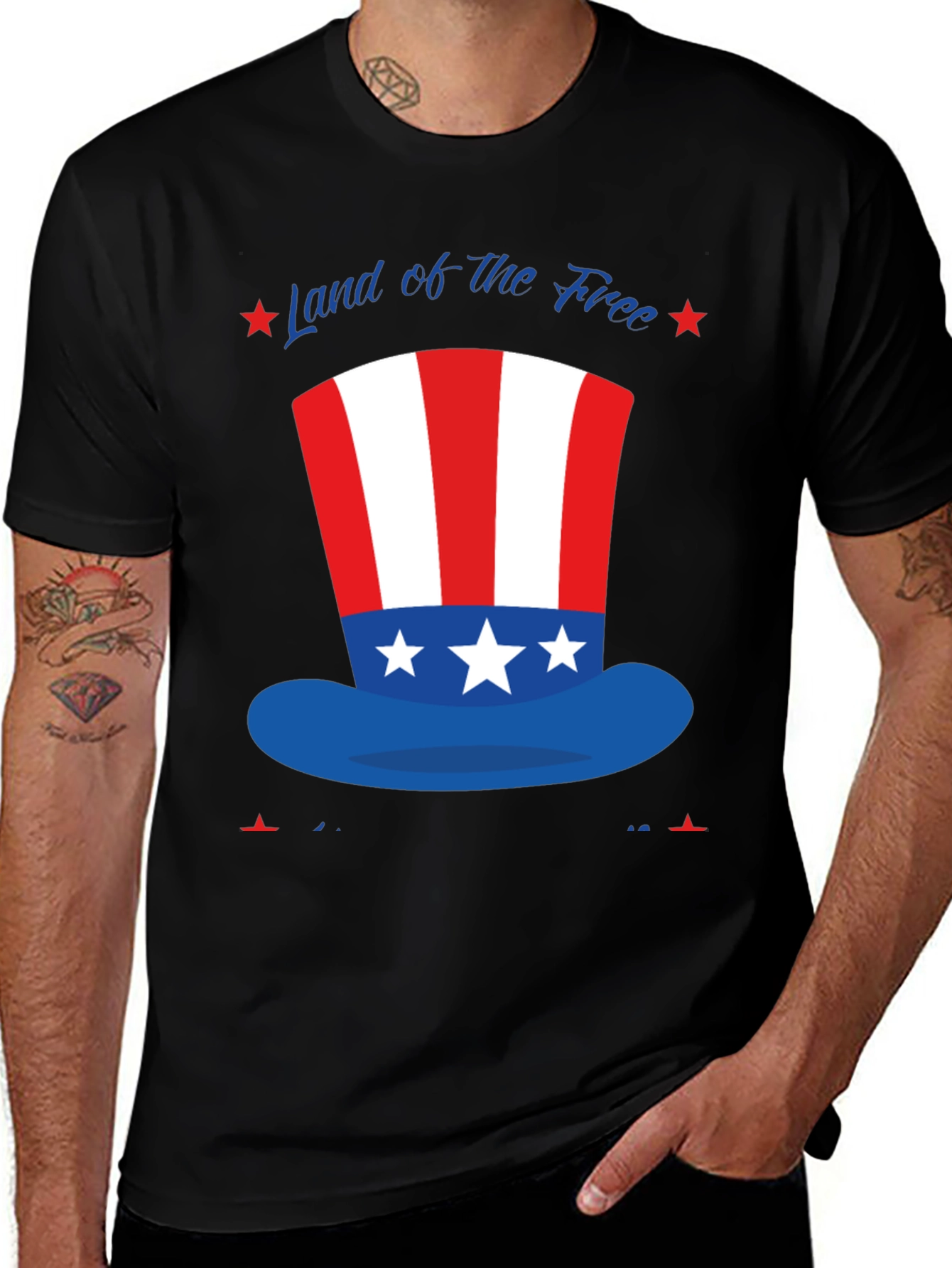 Patriotic Top Hat Graphic Tee