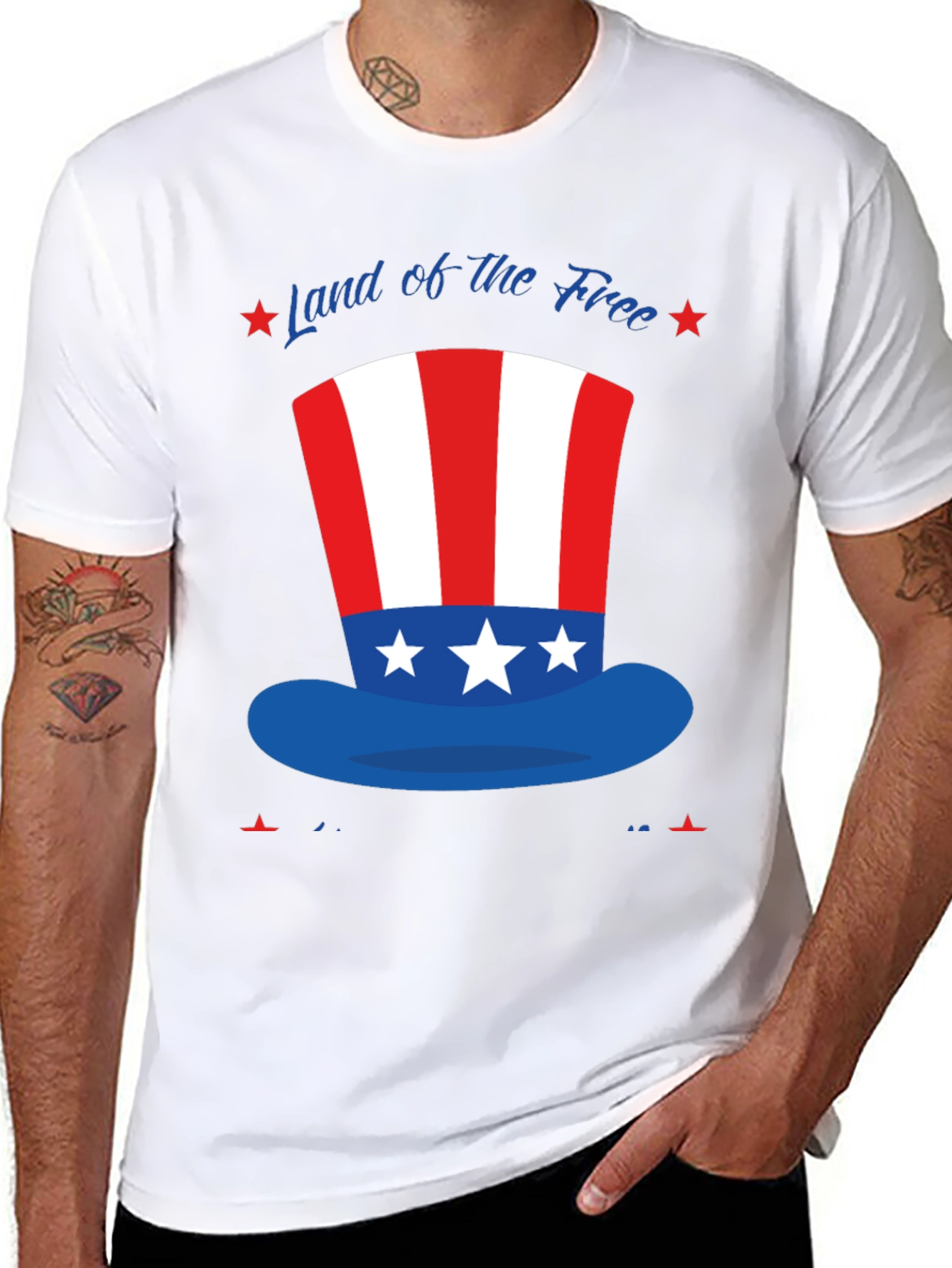 Patriotic Top Hat Graphic Tee