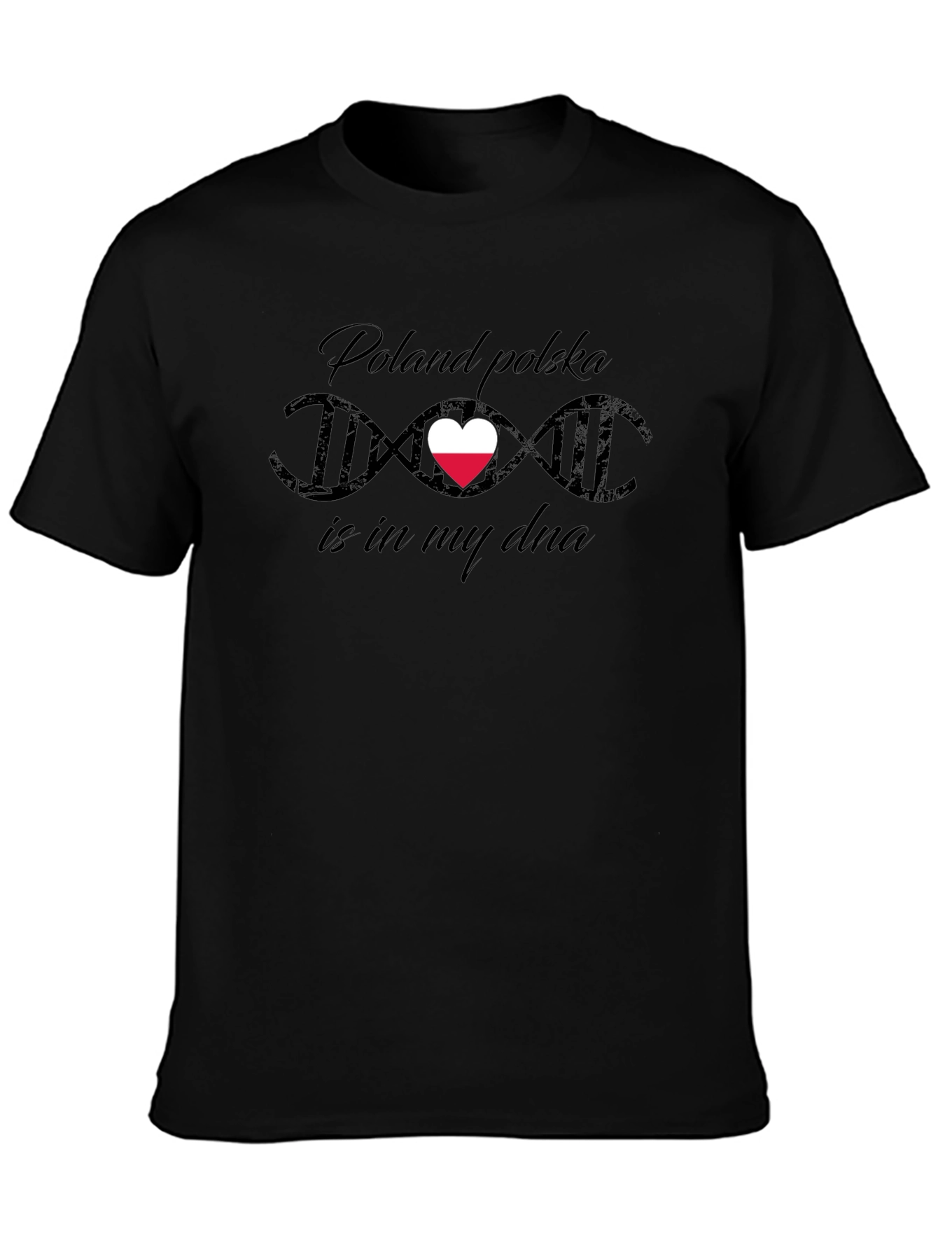 Poland Polska DNA Heart T-Shirt