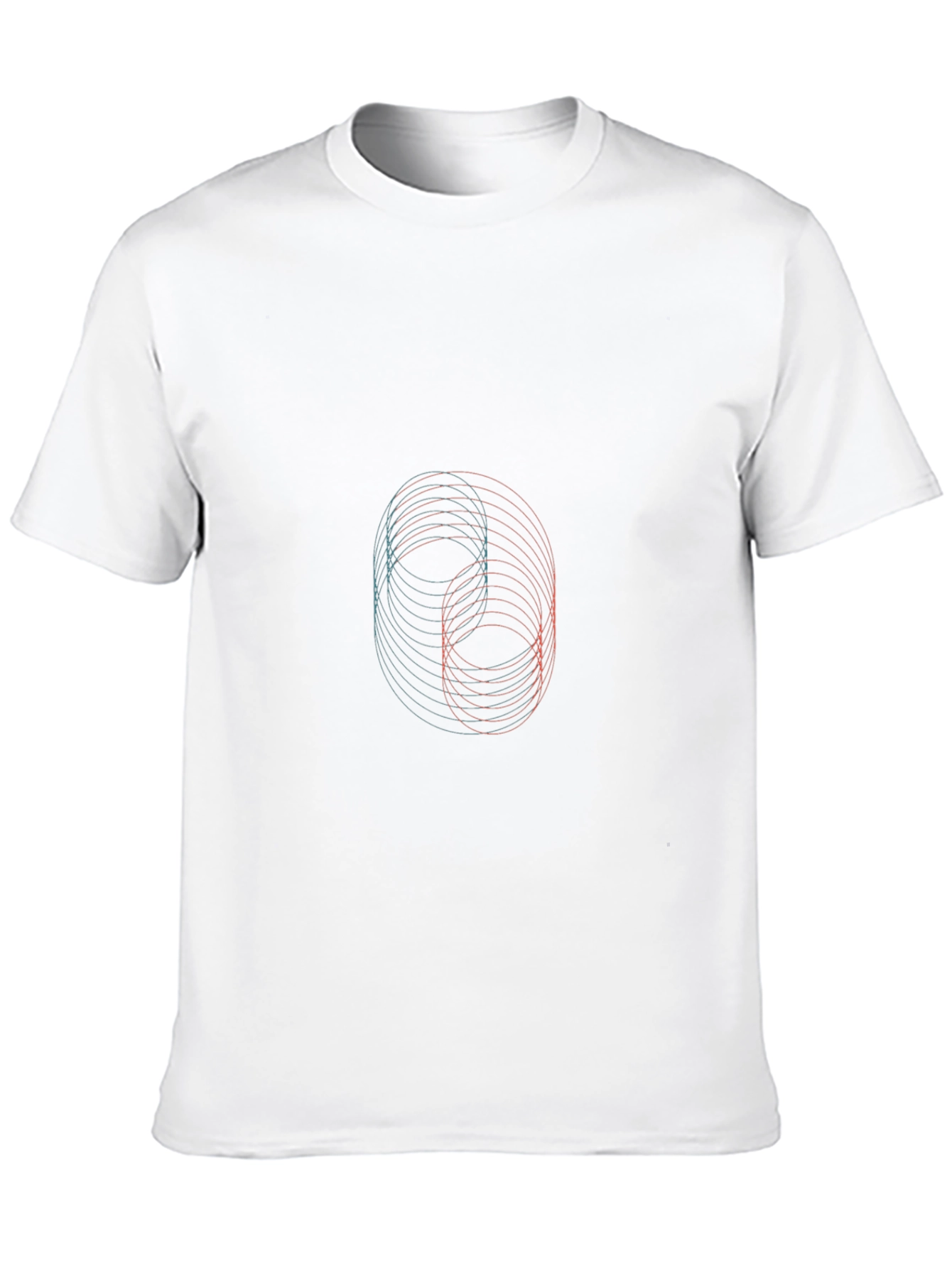 Abstract Circle Graphic Black T-Shirt