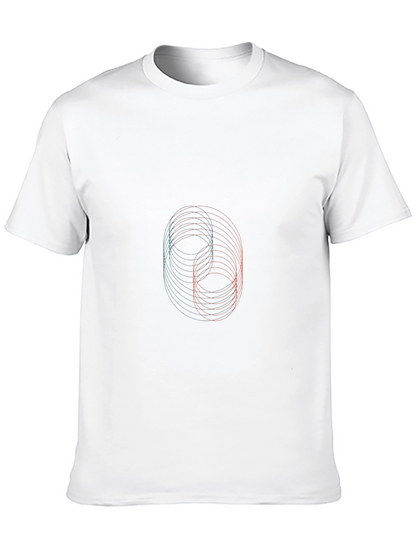 Abstract Circle Graphic Black T-Shirt