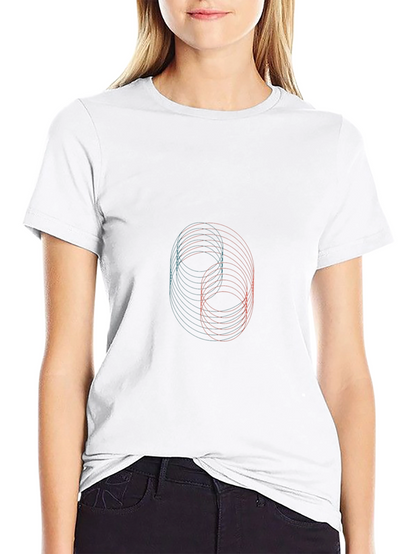 Abstract Circle Graphic Black T-Shirt