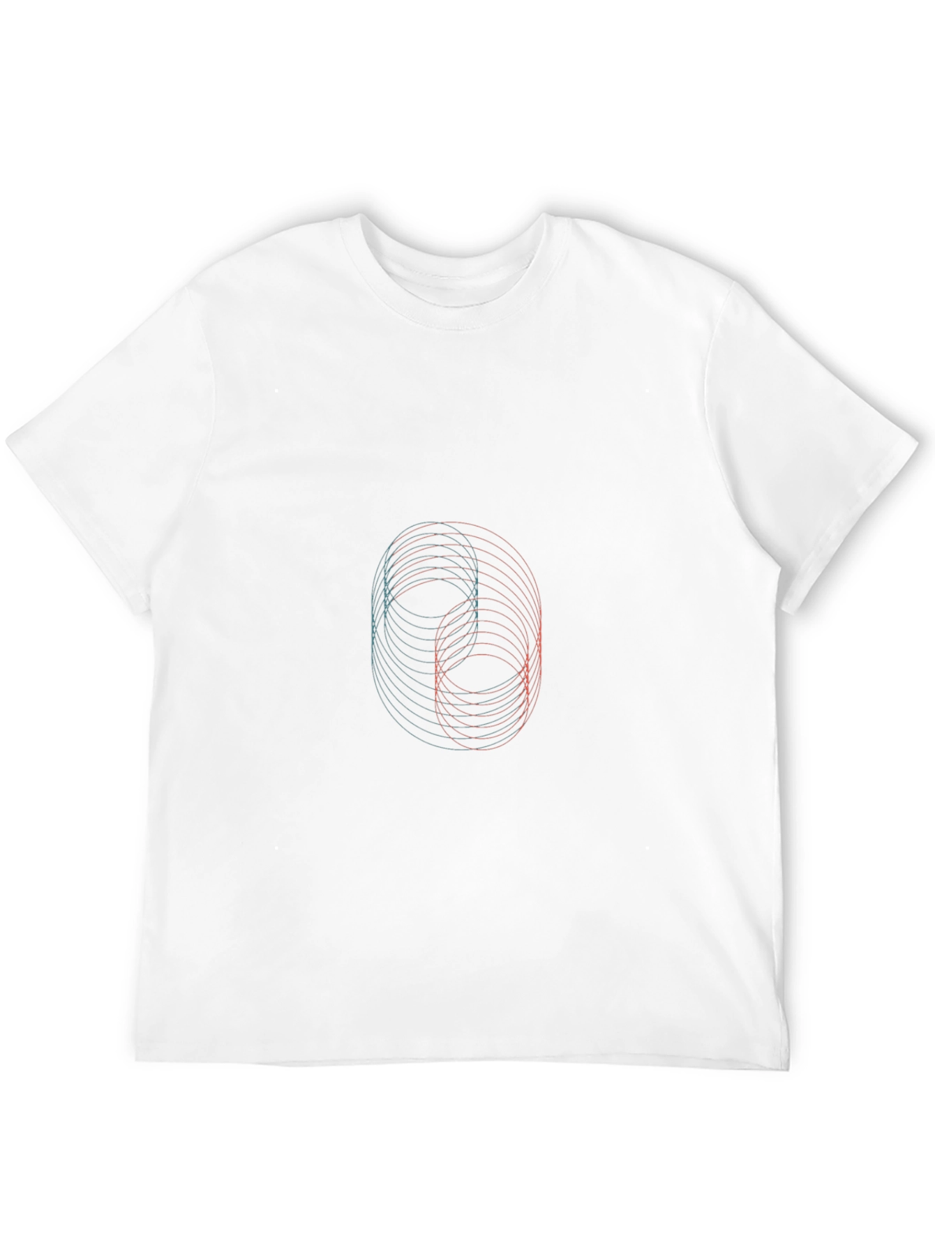 Abstract Circle Graphic Black T-Shirt