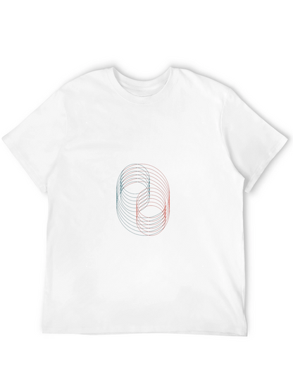Abstract Circle Graphic Black T-Shirt
