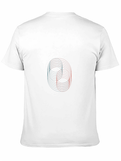 Abstract Circle Graphic Black T-Shirt