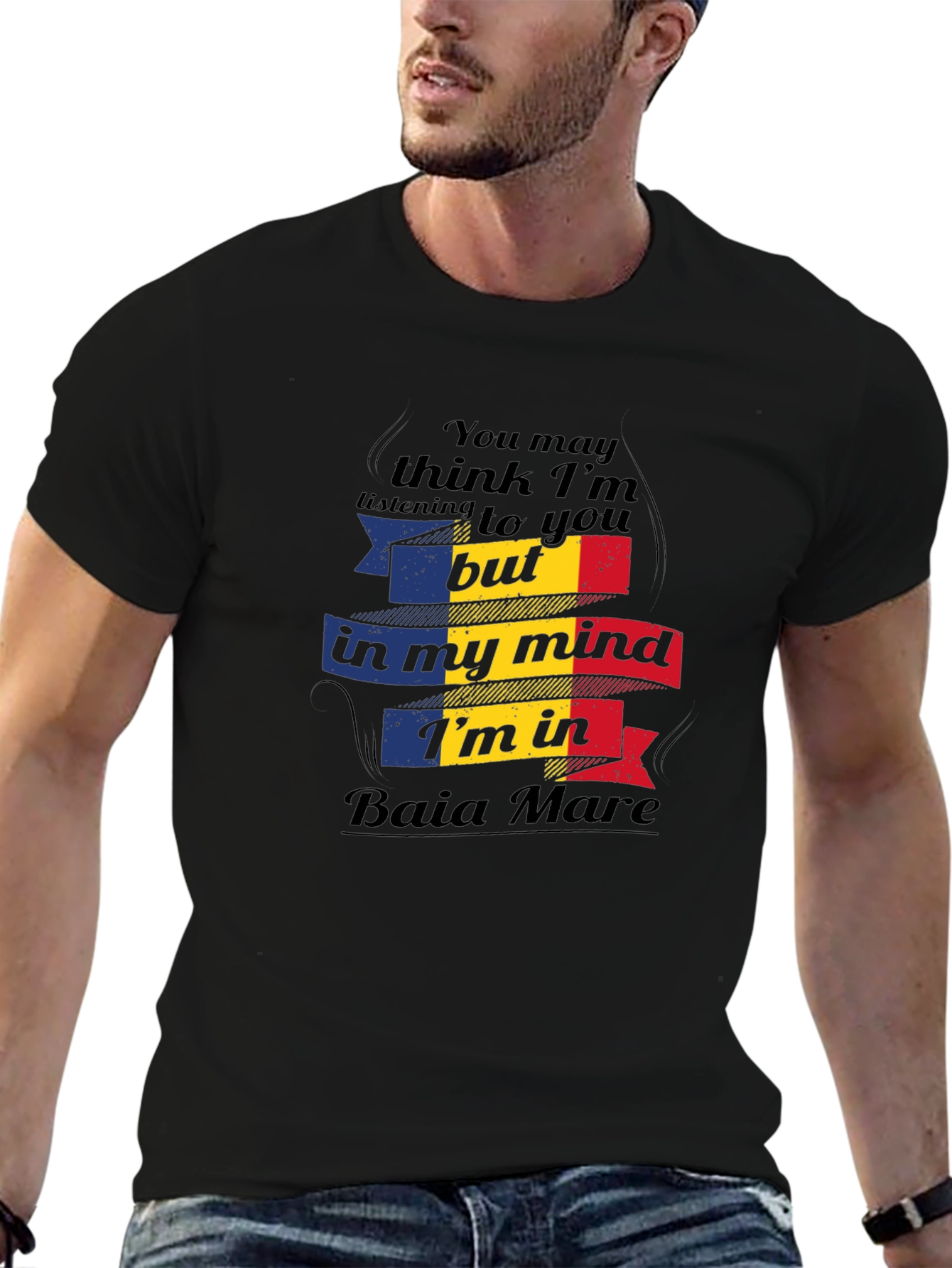Baia Mare Mind T-Shirt - Black Cotton Tee