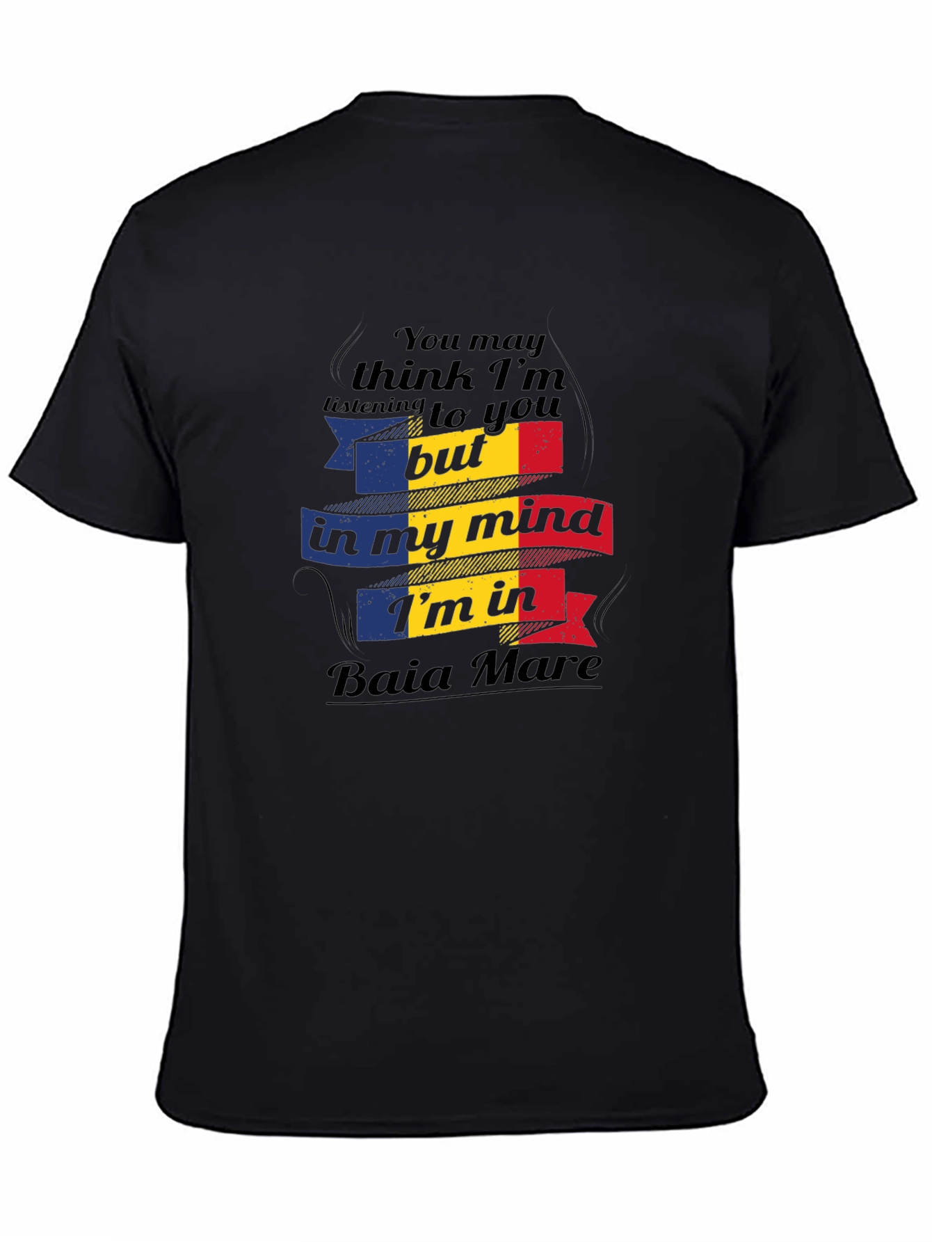 Baia Mare Mind T-Shirt - Black Cotton Tee