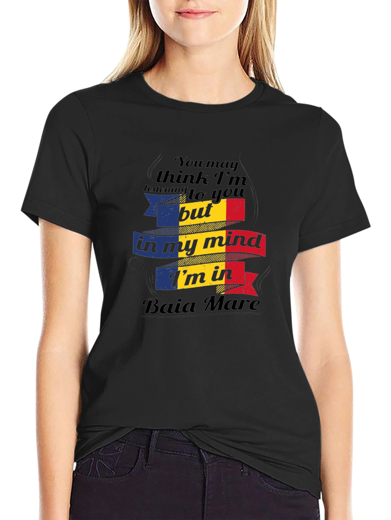 Baia Mare Mind T-Shirt - Black Cotton Tee