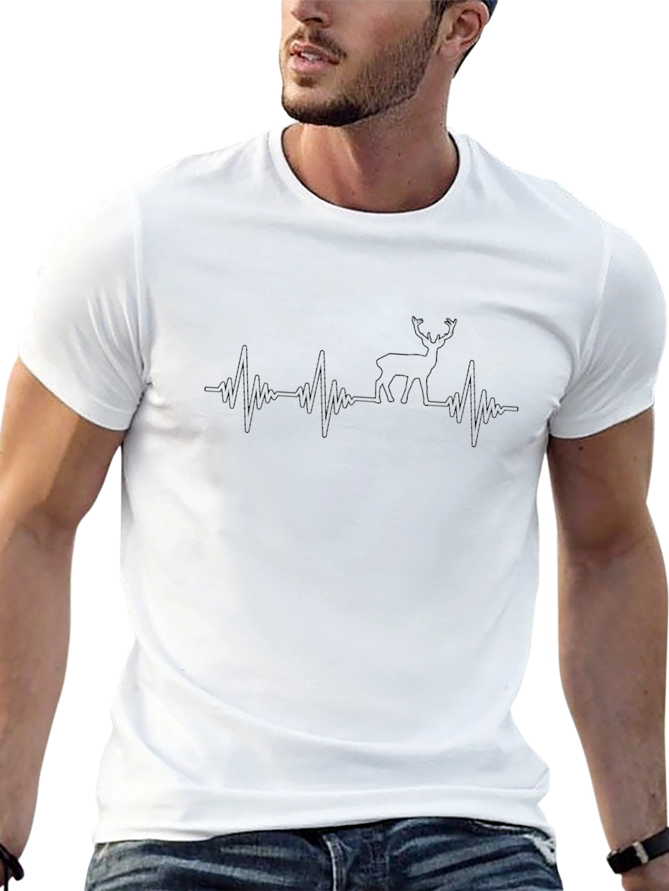 Deer Heartbeat T-Shirt - Nature Lover Tee