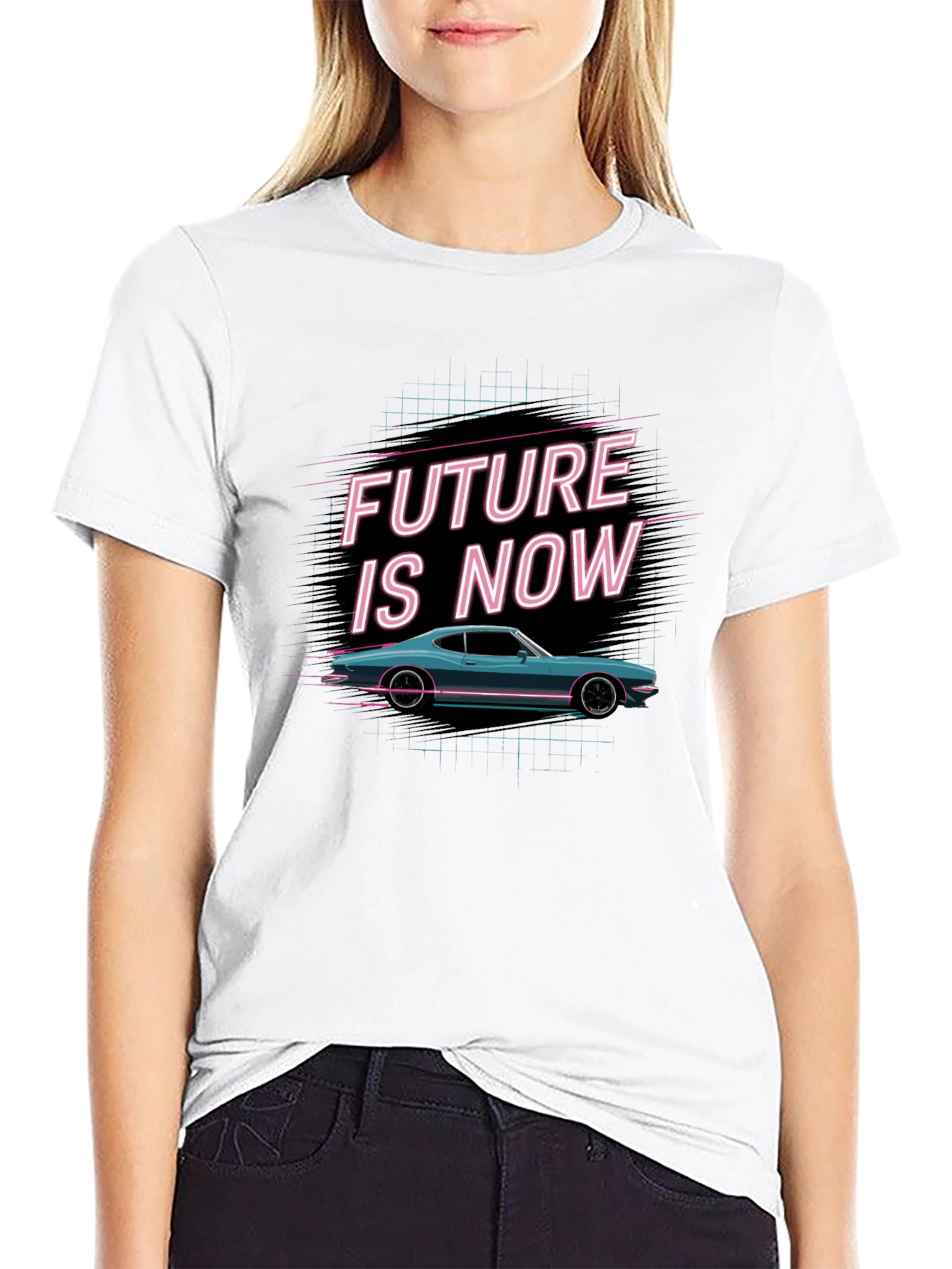 Retro Future is Now Car Graphic Tee