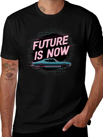 Retro Future is Now Car Graphic Tee