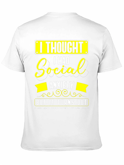 Social Anxiety Funny Graphic T-Shirt