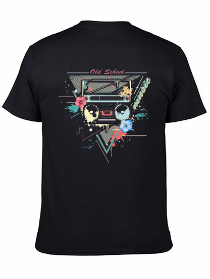 Retro Boombox Graphic T-Shirt - Old School Music Tee