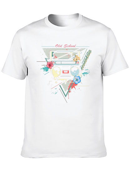 Retro Boombox Graphic T-Shirt - Old School Music Tee